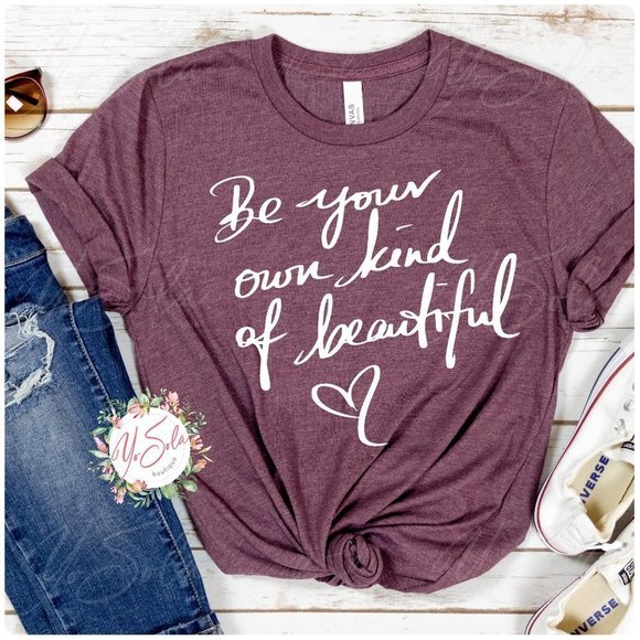 Tops - Be Your own Kind of Beautiful Heather Olive Tshirt Unisex Short Sleeve tee